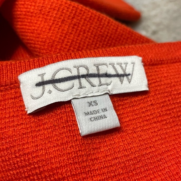 NWOT J.Crew Giselle V-neck Sweater-Blazer in Bold Red Orange Knit Cardigan XS - Picture 2 of 12